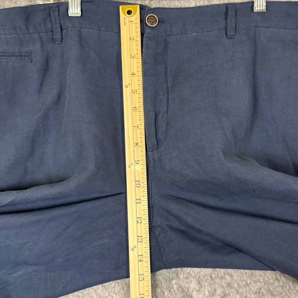 JoS A Bank Reserve 100% Linen Navy Blue Dress Pants Mens 42WX28L Lightweight